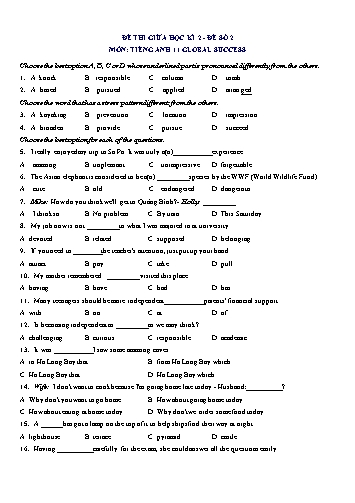 Đề thi giữa học kì 2 môn Tiếng Anh Lớp 11 (Global Success) - Đề số 2 (Có đáp án).pdf